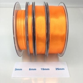 Orange Satin Ribbon 25mm