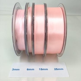 Light Pink Satin Ribbon 3mm