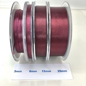 Bordeaux Satin Ribbon 15mm