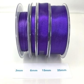 Dark Purple Satin Ribbon 15mm