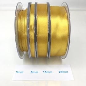 Bright Gold Satin Ribbon 25mm