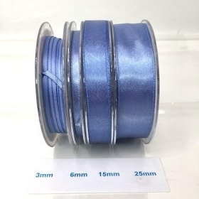 Cornflower Satin Ribbon 25mm