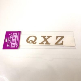 Gold Vinyl Letters Q X Z