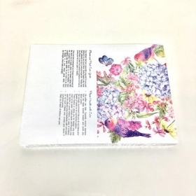 Flower & Bird Folding Card x 25