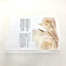 Ivory Rose Folding Card x 25