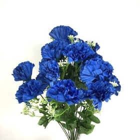 Blue Carnation Bush With Gyp 45cm
