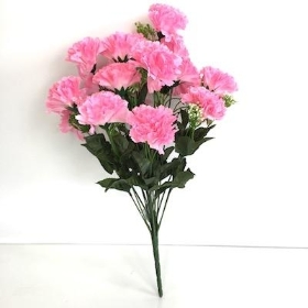 Pink Carnation Bush With Gyp 45cm