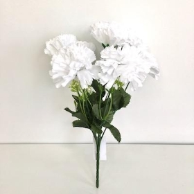 White Carnation Bush 32cm