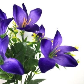 Purple Mini Lily Bush 31cm