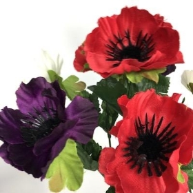 Red Mix Anemone Bush 28cm