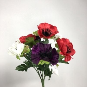 Red Mix Anemone Bush 28cm