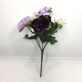 Purple Mix Anemone Bush 28cm