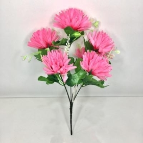Pink Spiky Chrysanthemum Bush 39cm