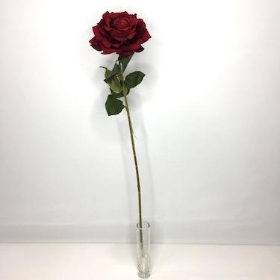 24 x Red Velvet Touch Open Rose 74cm