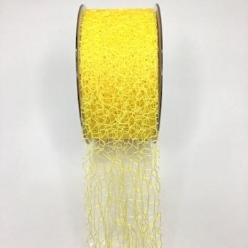 Yellow Deco Web Ribbon 50mm