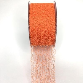 Orange Deco Web Ribbon 50mm