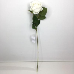 72 x Ivory Velvet Touch Rose 50cm