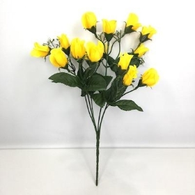 Yellow Mini Rosebud Bush 32cm