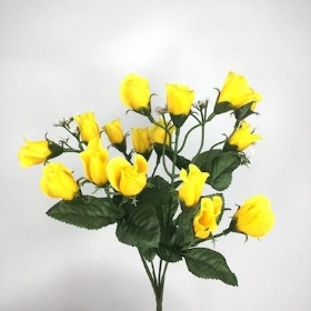 Yellow Mini Rosebud Bush 32cm