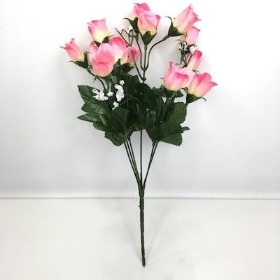 Pink Mini Rosebud Bush 32cm