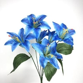 Blue Lily Bush 35cm