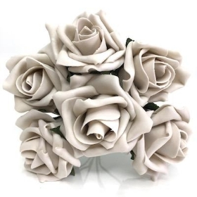 Beige Foam Rose 6cm x 6