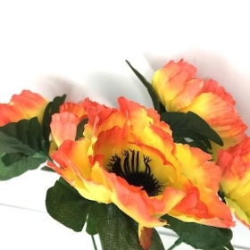 Orange Poppy Bush 31cm