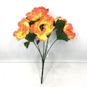 Orange Poppy Bush 31cm