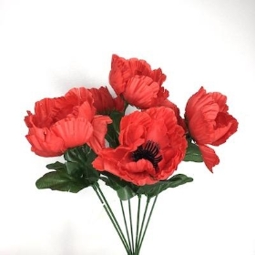 Red Poppy Bush 31cm