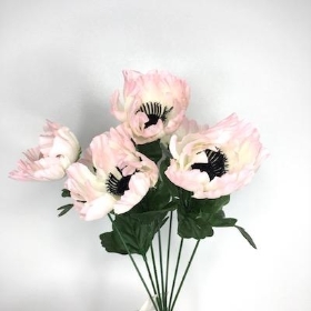 Pink Poppy Bush 31cm