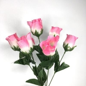 Pink Rosebud Bush 35cm