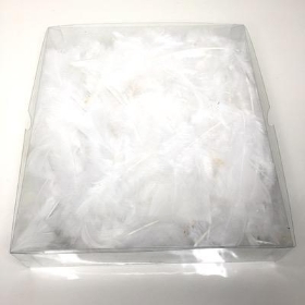 White Turkey Feathers 45g