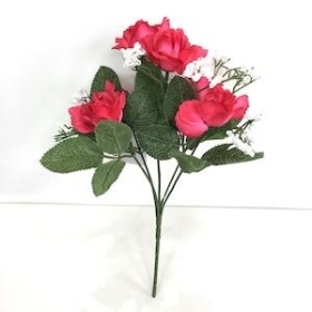 Cerise Rose And Gyp Bush 29cm