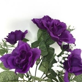 Purple Rose And Gyp Bush 29cm