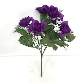 Purple Rose And Gyp Bush 29cm