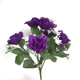 Purple Rose And Gyp Bush 29cm