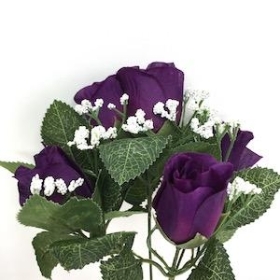 Purple Rosebud Bush 31cm