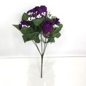 Purple Rosebud Bush 31cm
