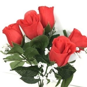 Red Rosebud Bush 31cm