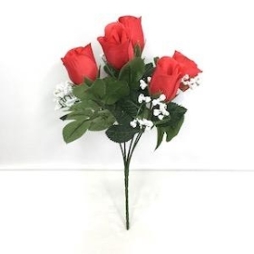 Red Rosebud Bush 31cm