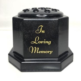 Black In Loving Memory Memorial Pot