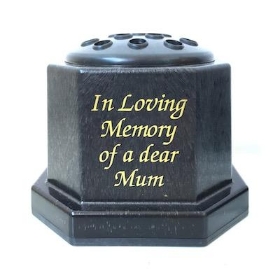Black In Loving Memory Mum Memorial Pot