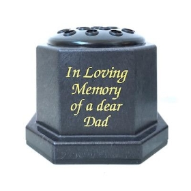 Black In Loving Memory Dad Memorial Pot