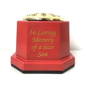 Red In Loving Memory Son Memorial Pot