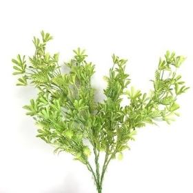 Pale Green Mixed Foliage Bush 42cm