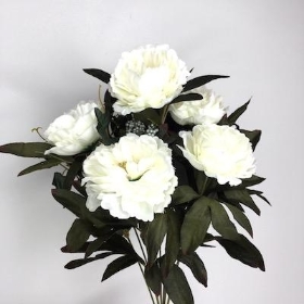 Ivory Autumn Peony Bush 48cm