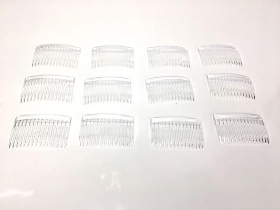 Clear Hair Comb Slides x 12