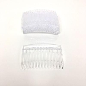 Clear Hair Comb Slides x 12
