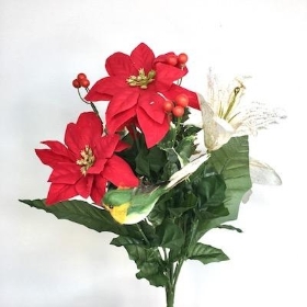 Red Robin Point And Lily Bush 40cm