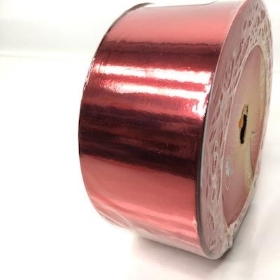 Red Metallic Poly Ribbon 50mm